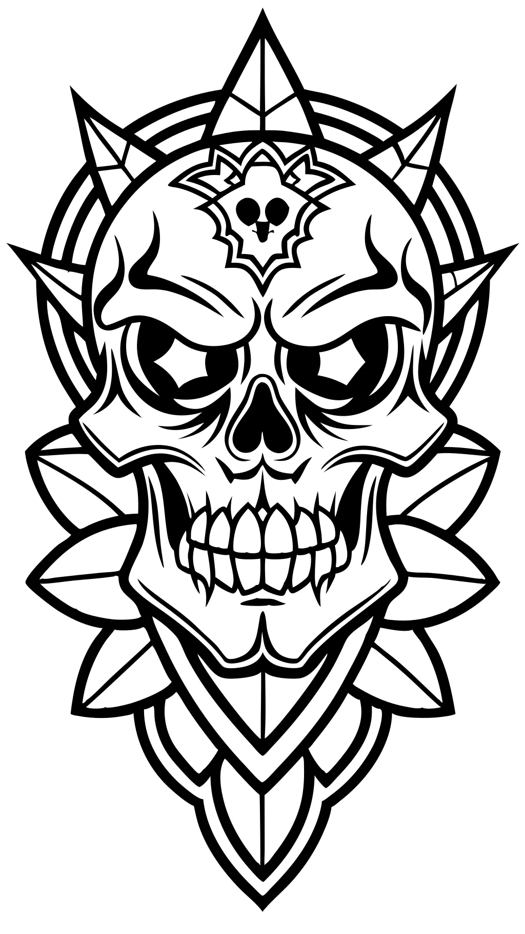 badass tattoo coloring pages